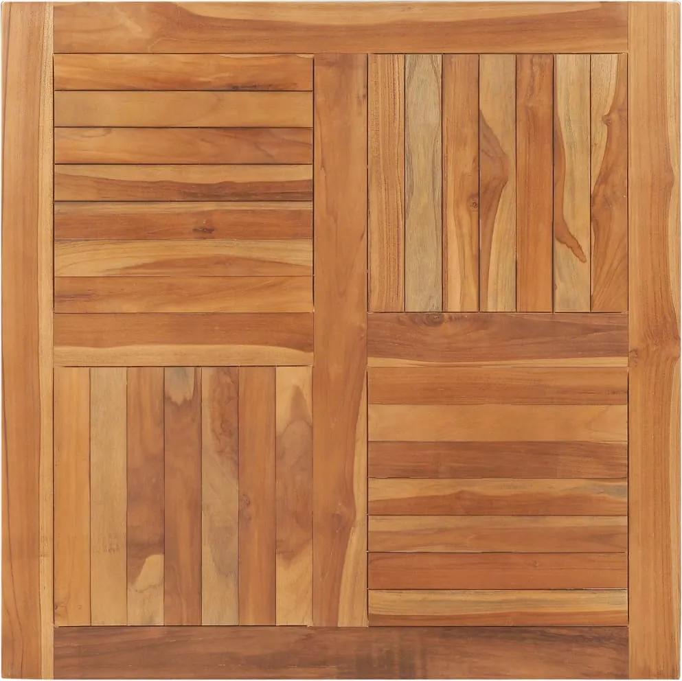 Tampo de mesa quadrado 90x90x2,5 cm madeira de teca maciça