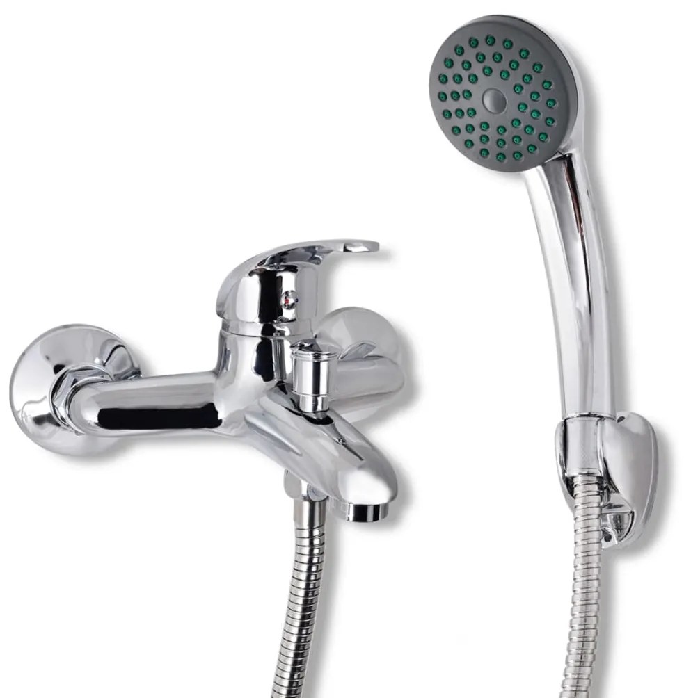 140832 vidaXL Conjunto chuveiro torneira monocomando cromado