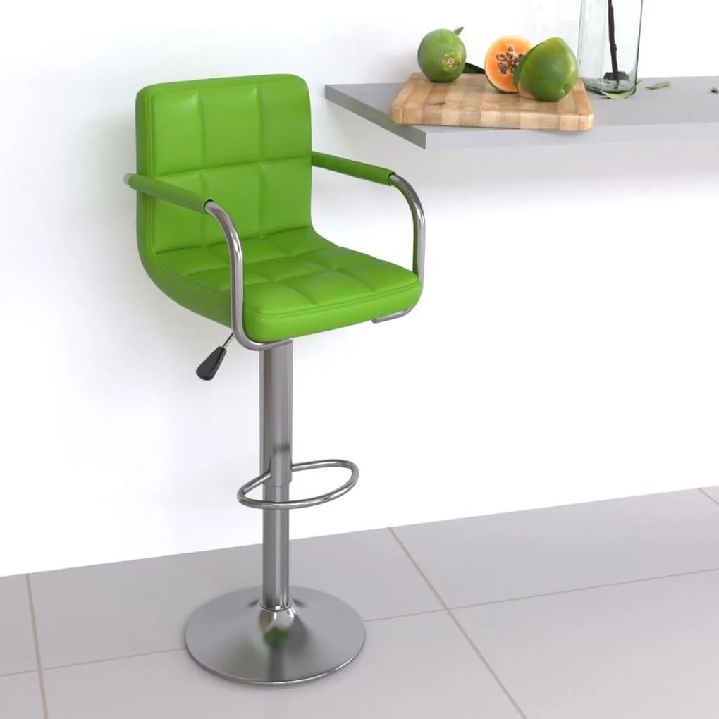 vidaXL Banco de bar couro artificial verde
