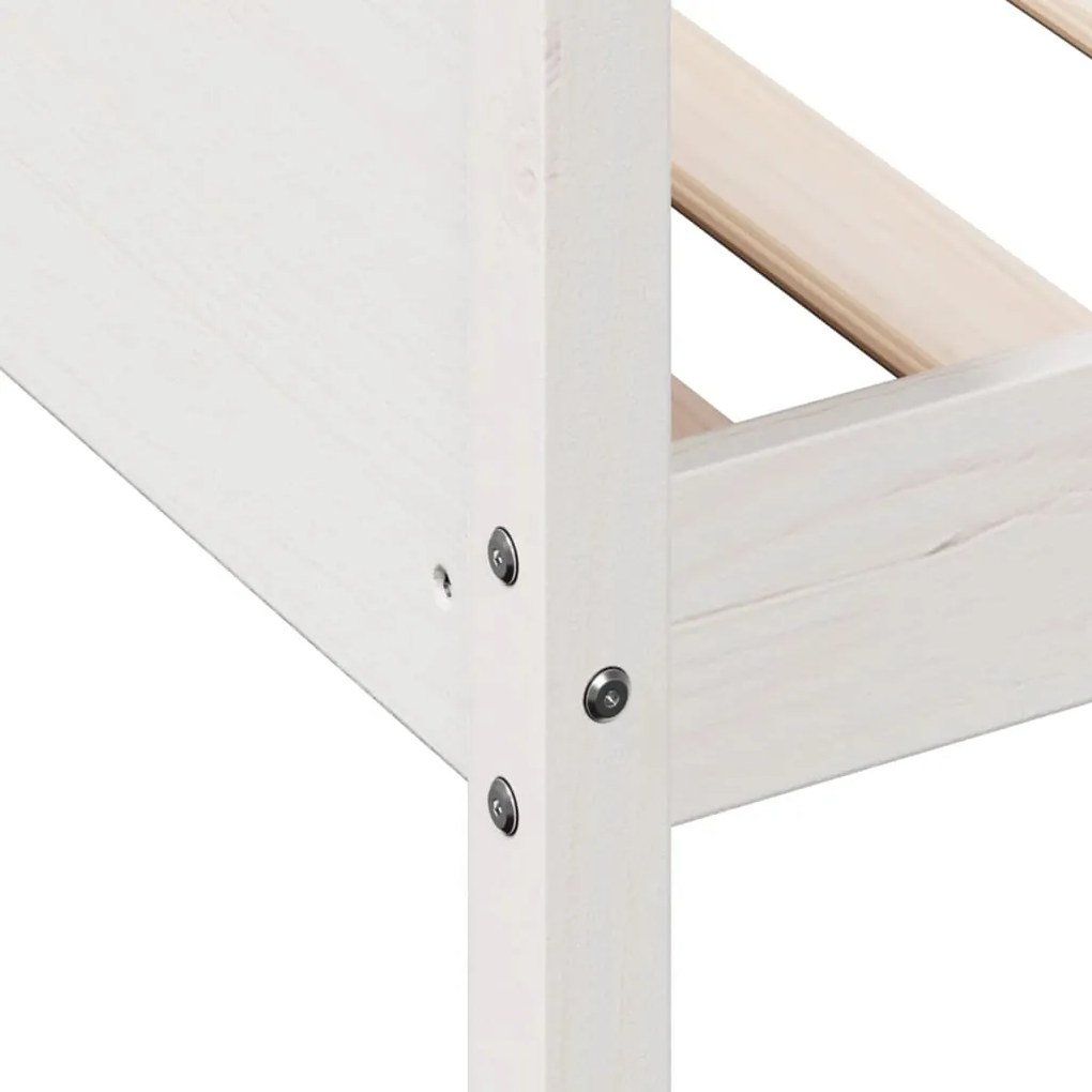 Sofá-cama sem colchão 90x190 cm madeira de pinho maciça branco