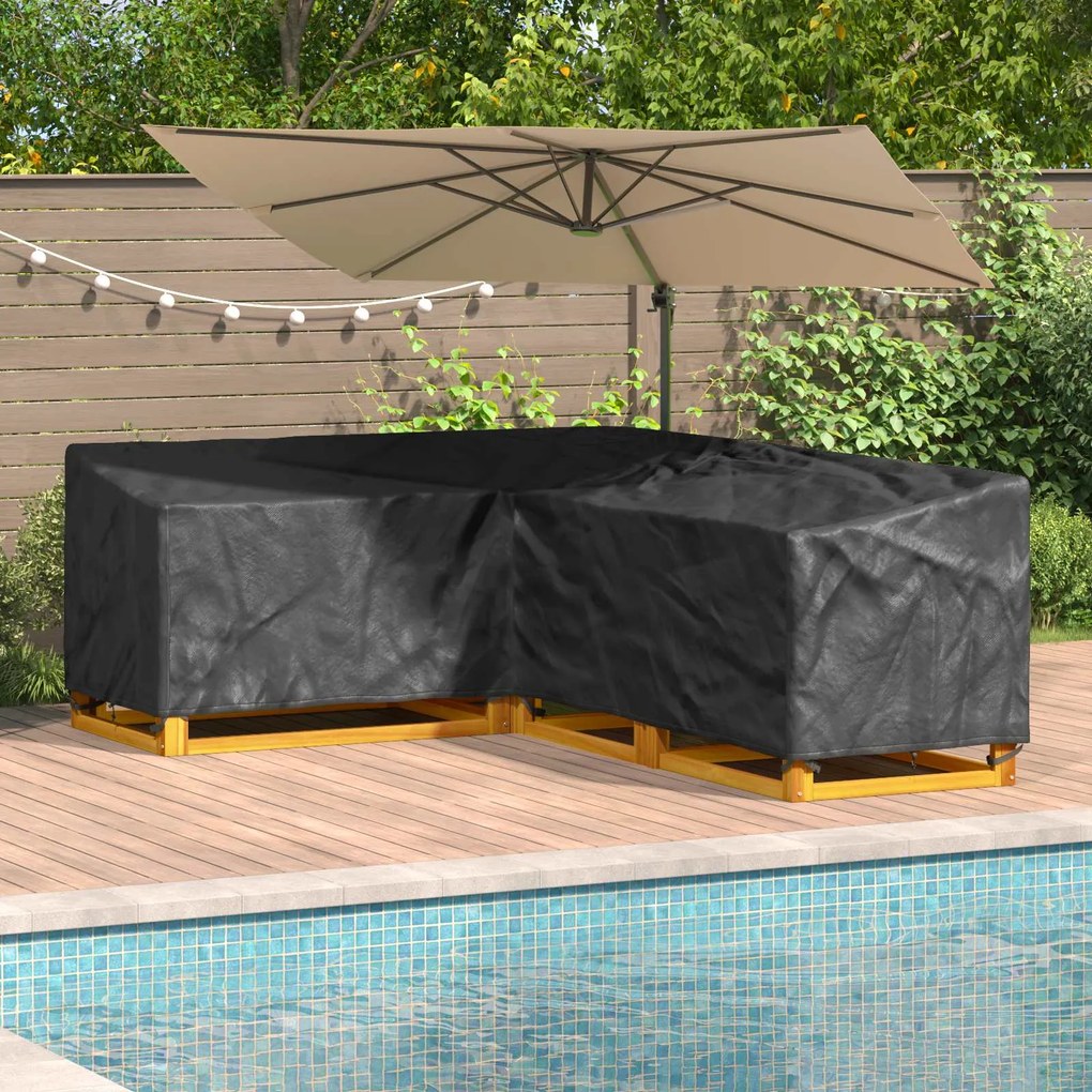 vidaXL Capa para Móveis Preto 260 x 210 x 80 cm Tecido Oxford 420D
