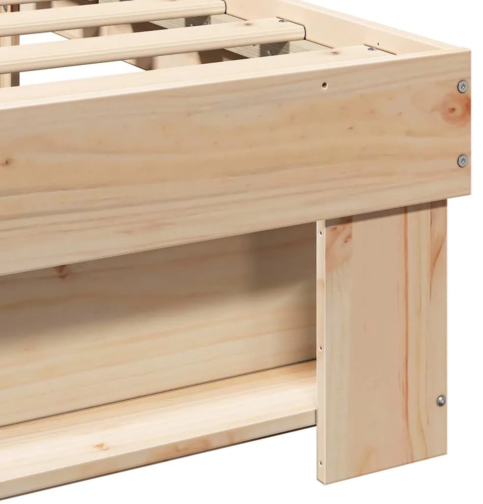 Estrutura da Cama Castanho 200 x 200 cm Madeira de pinho maciça