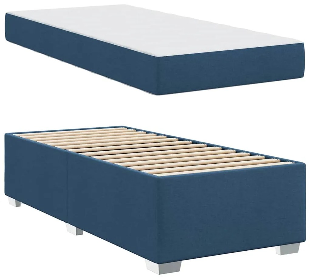Estrutura da Cama Outros Azul 90 x 190 cm tecido