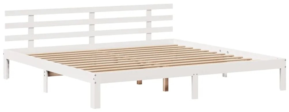 Estrutura de cama c/ cabeceira sem colchão 180x200 cm branco