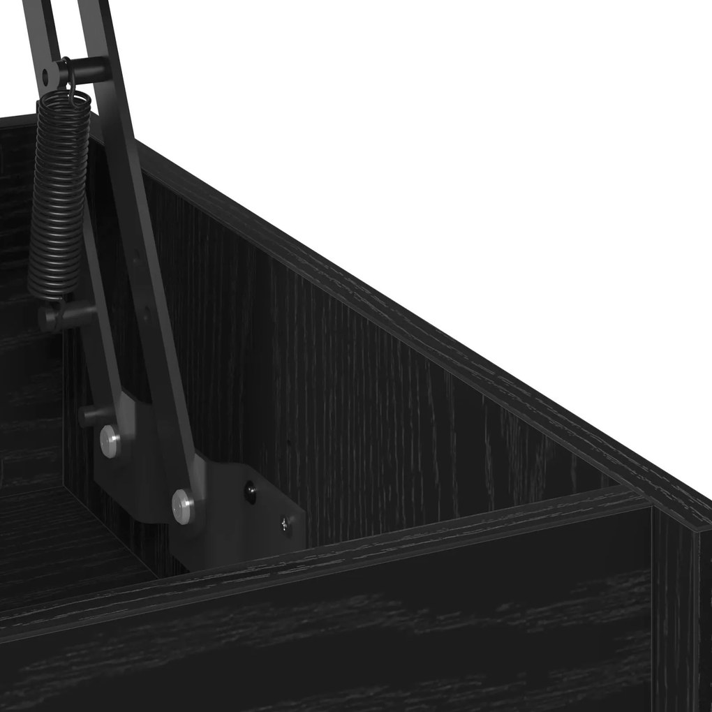 Mesa de Café de Carvalho Preto vidaXL - 80 x 50,5 x 41,5 cm