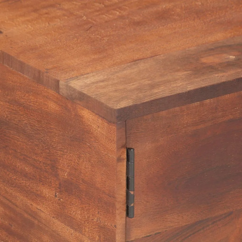Mesa de centro 67x67x45cm madeira de acácia maciça castanho mel