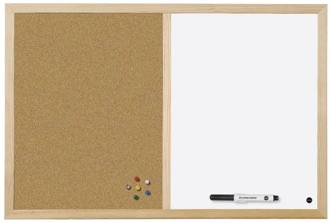 Quadro Combinado Cortiça e Melamina Riva Office 60x90cm