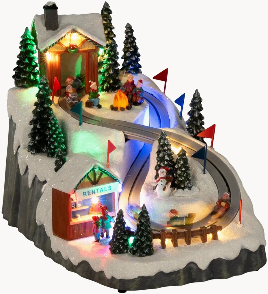 Decoração de Natal LED com temporizador Toboggan Run