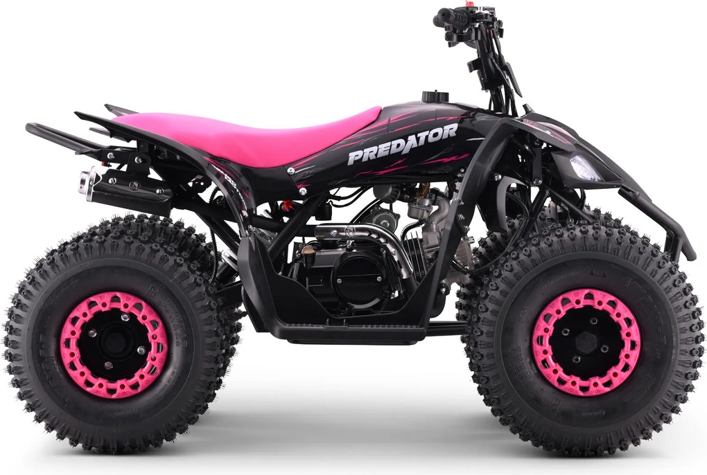 Moto 4 Crianças + 8 anos 125cc - Beneo Predator Até 55 Km/h com Limitador Rosa