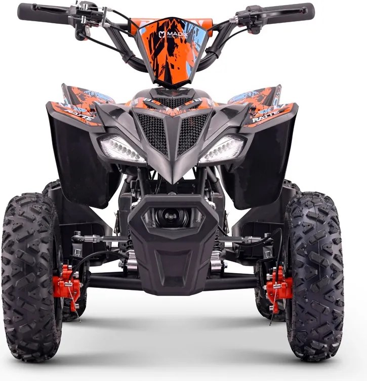 MINI MOTO 4 PARA CRIANÇAS 800W Ratte COM LIMITADOR 3 Posições Laranja