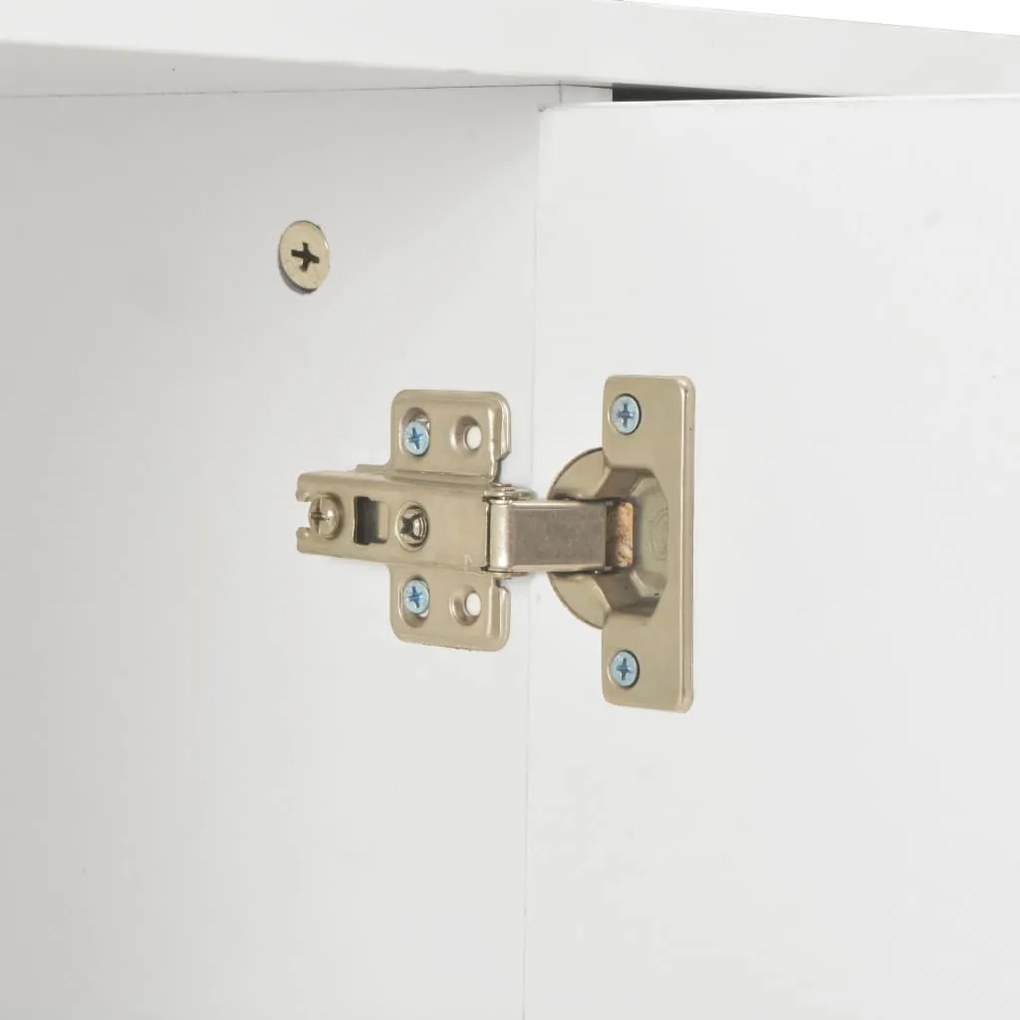 Aparador 107x35x80,5 cm branco brilhante