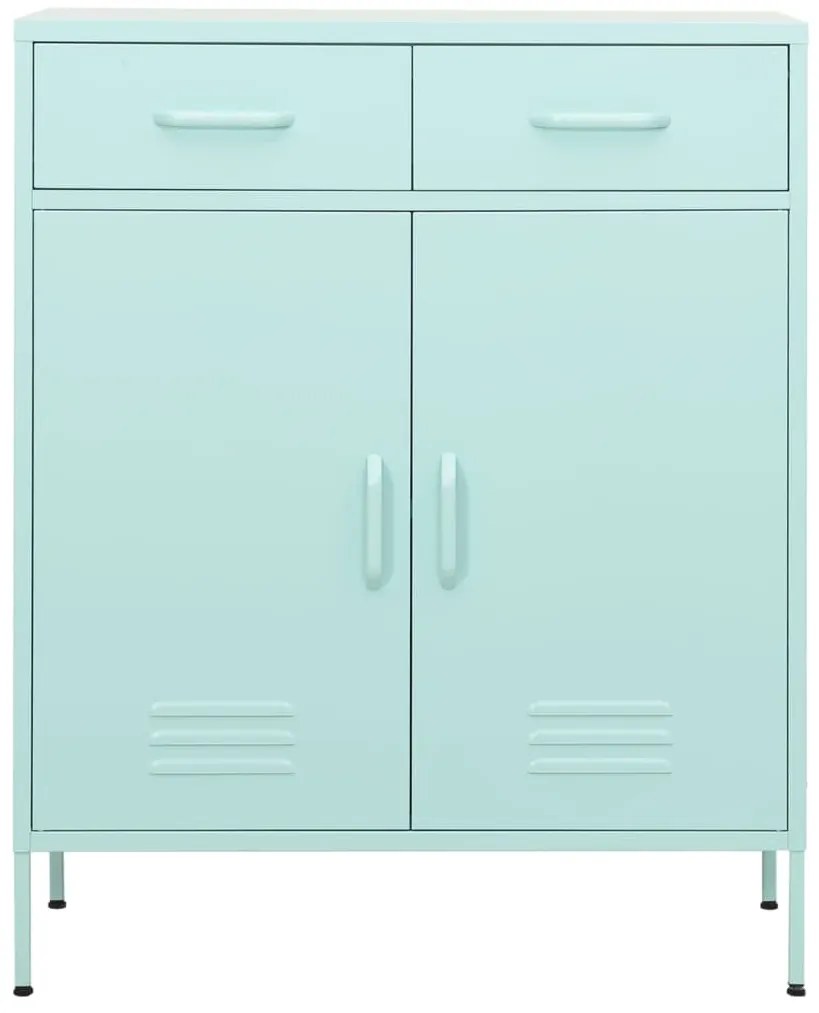 Armário de arrumação aço 80x35x101,5 cm verde-hortelã