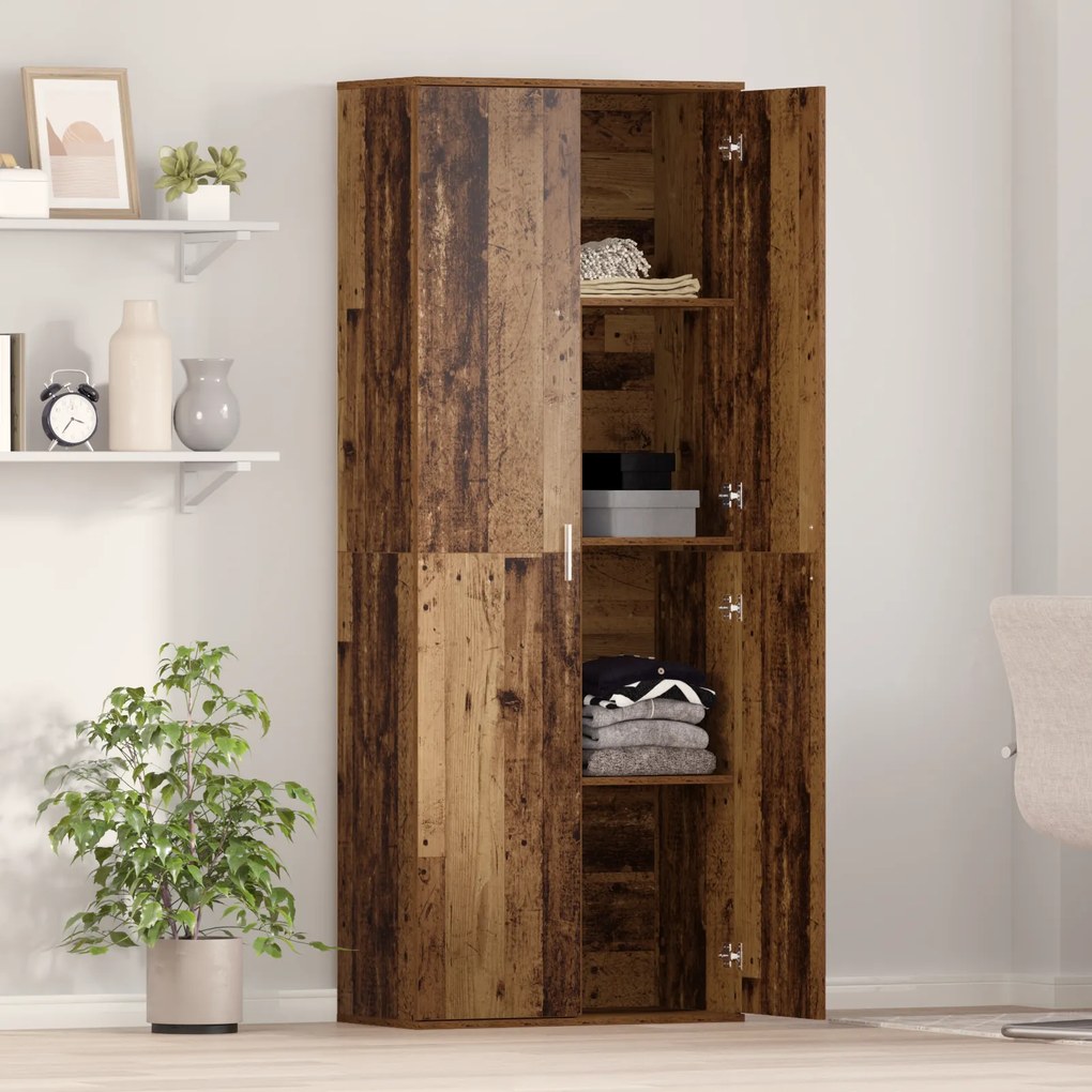 Highboard Madeira Velha 70x35x180 cm Madeira Engenharia