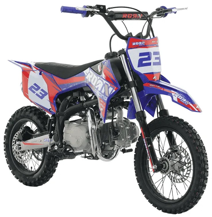 MOTO Crianças CROSS Gasolina 125CC RXF-Z ROAN Junior Manual Azul