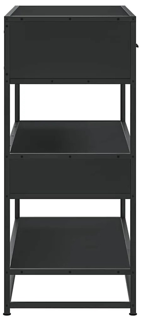 Mesa consola 90x35x80 cm derivados de madeira preto