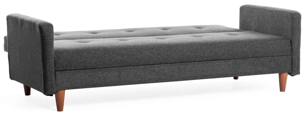 Sofá-Cama de 3 Lugares Hiko – Cinzento Escuro – 200x83x75 cm