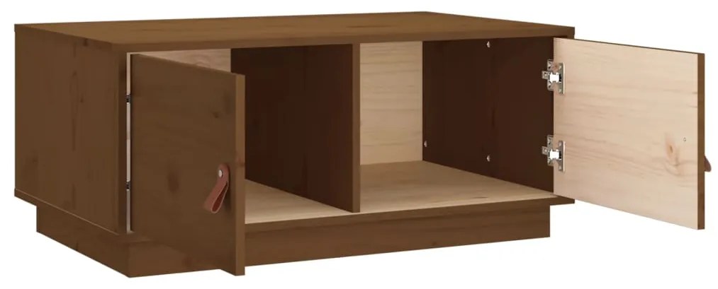 Mesa de centro 80x50x35 cm pinho maciço castanho mel