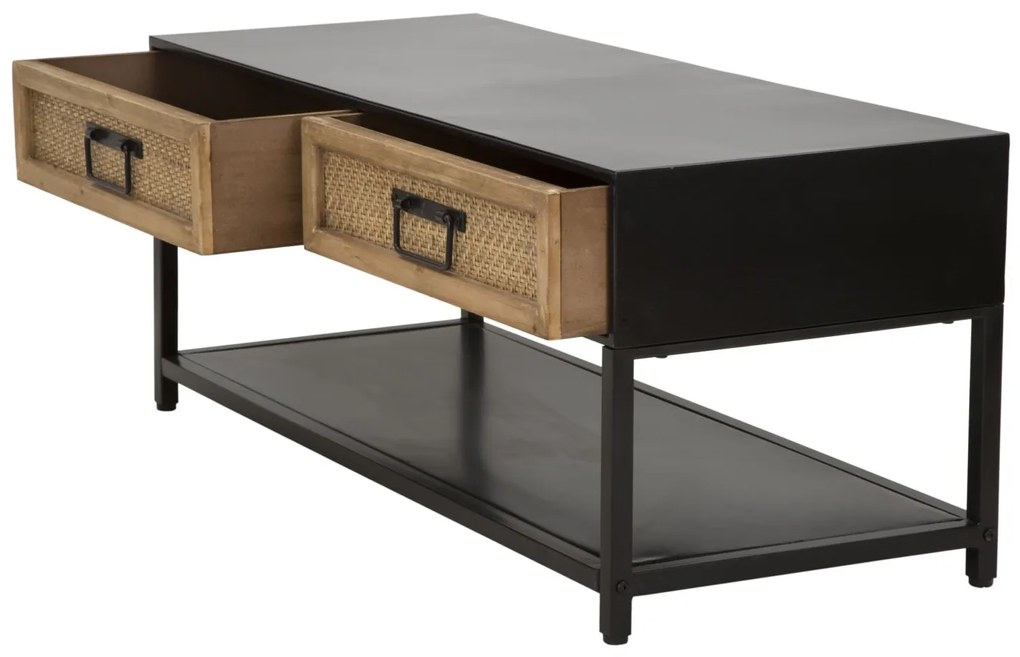 MÓVEL DE TV HANOI 95X38X38 CM CASTANHO E PRETO