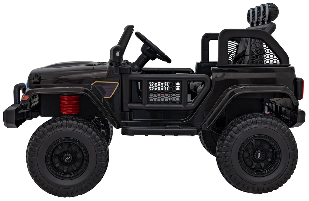 Jipe elétrico para Crianças OFF-ROAD 3.0 12V 4x4 Rodas Espuma EVA, Assento couro ecológico Preto