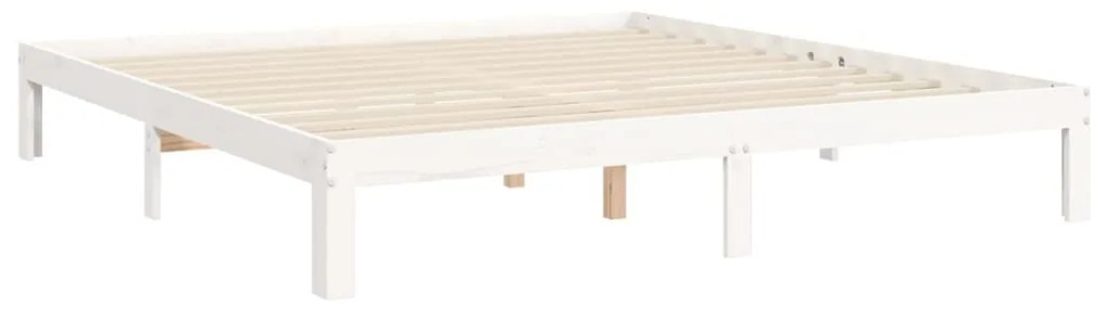 Estrutura cama Super King Size c/ cabeceira madeira branco