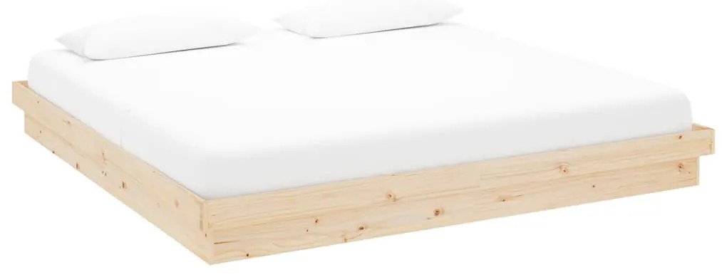 Estrutura de cama sem colchão 200x200 cm madeira maciça