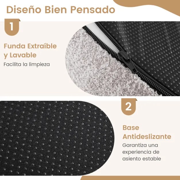 Pufe individual em forma de lua 82 x 82 x 59 cm com forro de pelúcia macia e encosto curvo redondo sem estrutura para leitura Cinzento