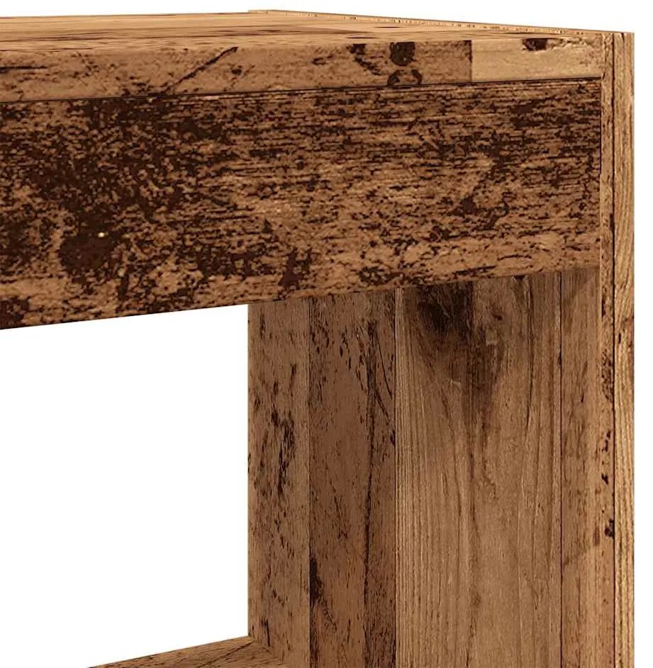 Estante/divisória 80x30x72 cm cor madeira velha