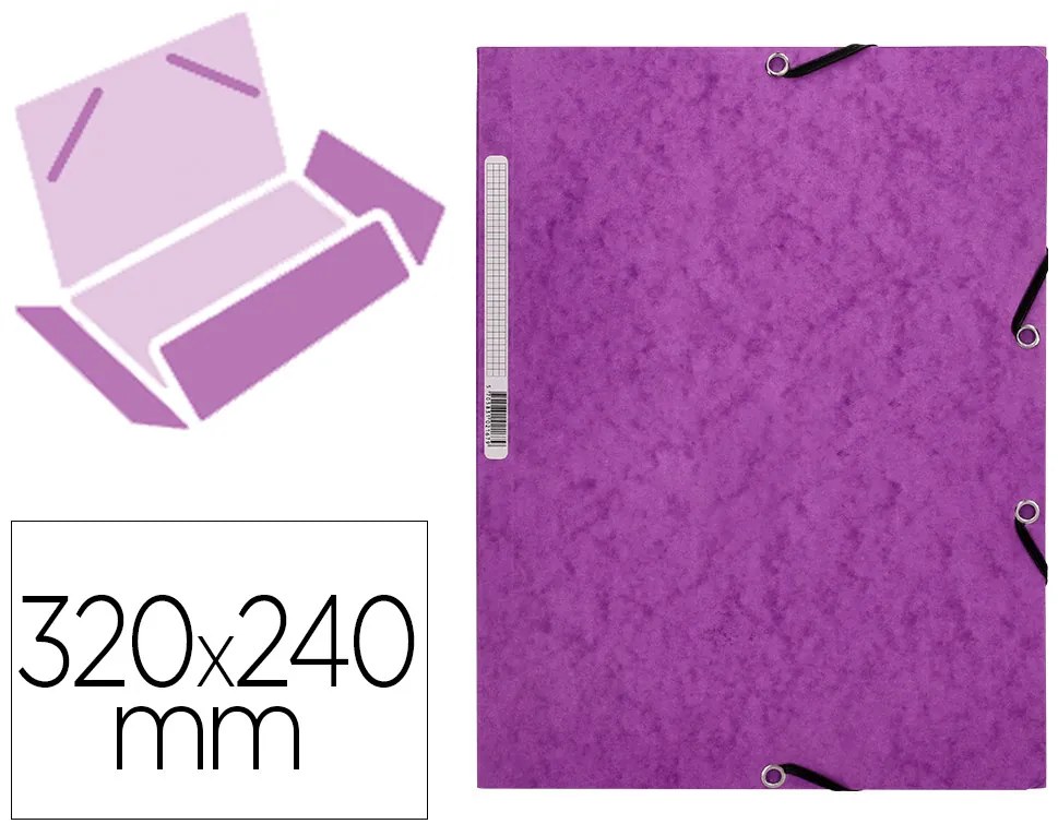 Pasta de Elásticos Q-Connect Din A4 com Abas Violeta