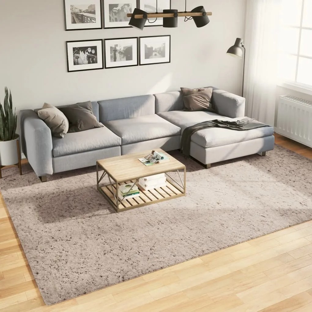 Tapete shaggy de pelo alto PAMPLONA 240x340 cm bege
