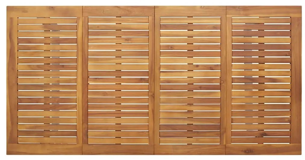 Mesa de Jantar Externa vidaXL Cinza 180x90x75 cm Aço e Madeira Sólida