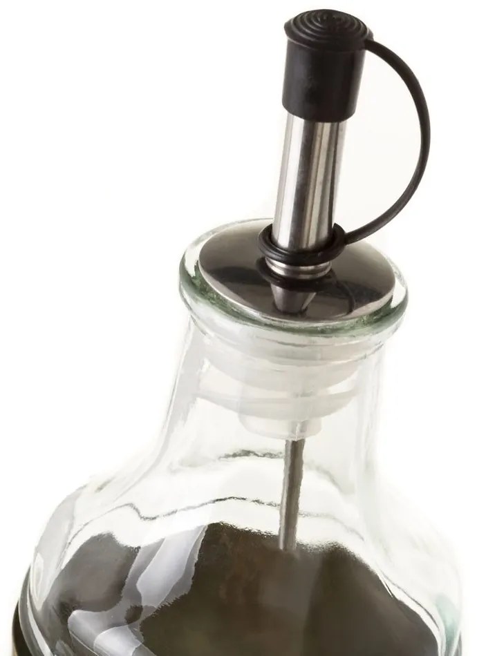 Galheteiro Vidro e Metal Dourado