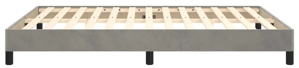 Estrutura de cama sem colchão 140x190 cm veludo cinzento-claro