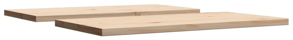 Tampos de mesa retangulares 2 pcs 80x40x2,5 cm pinho maciço