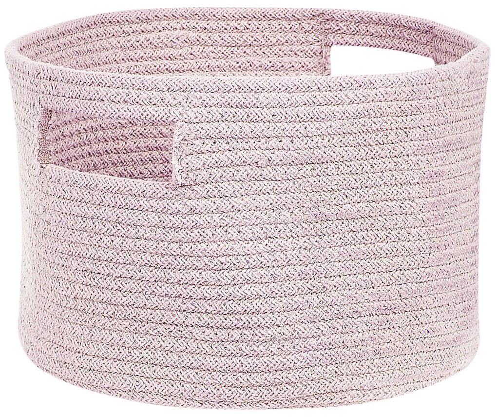 Conjunto de 2 cestos em algodão rosa pastel CHINIOT Beliani