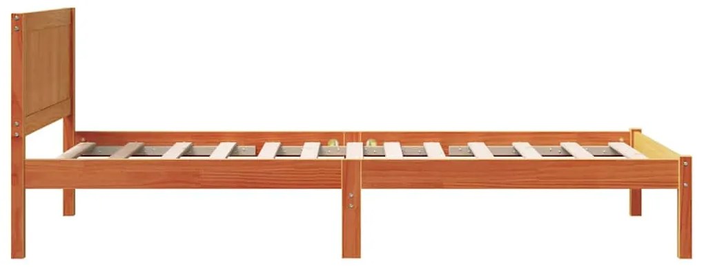 Estrutura de Cama Castanho Encerada Castanho Encerado