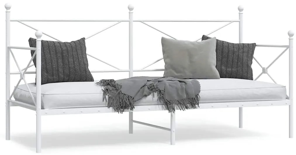 Cama de Dia sem Colchão 80x200 cm aço branco