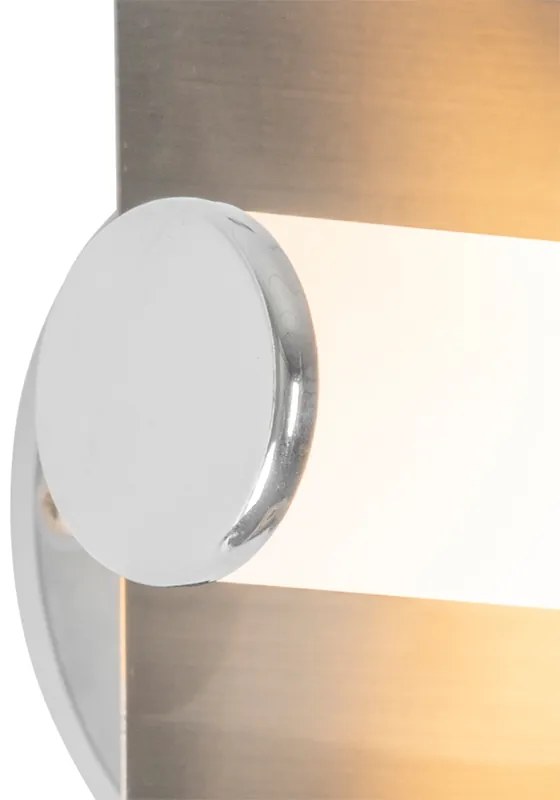 Candeeiro de parede moderno para casa de banho em aço IP44 2 luzes - Bath Moderno