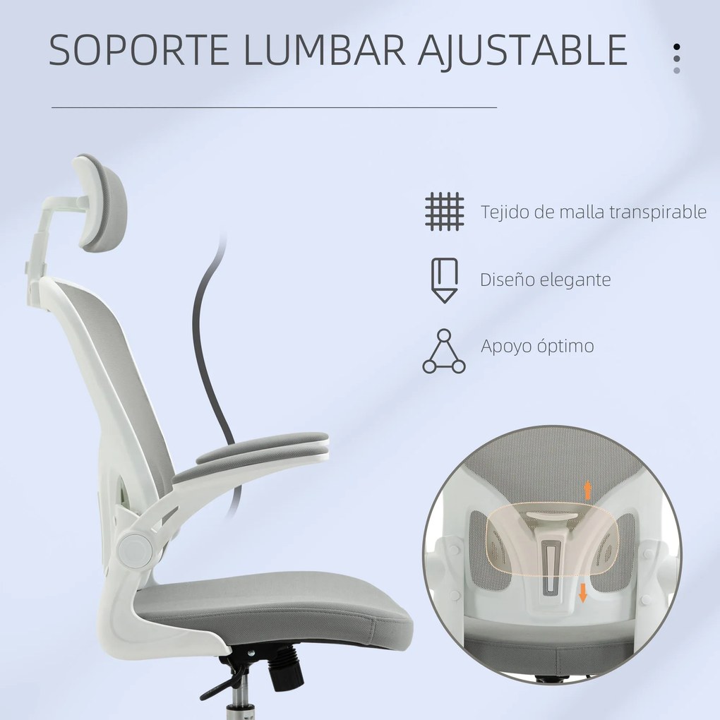 Vinsetto Cadeira de Escritório de Malha Ergonómica Cadeira de Escritór