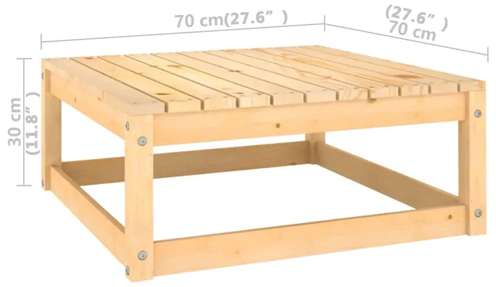 10 pcs conjunto lounge de jardim c/ almofadões pinho maciço