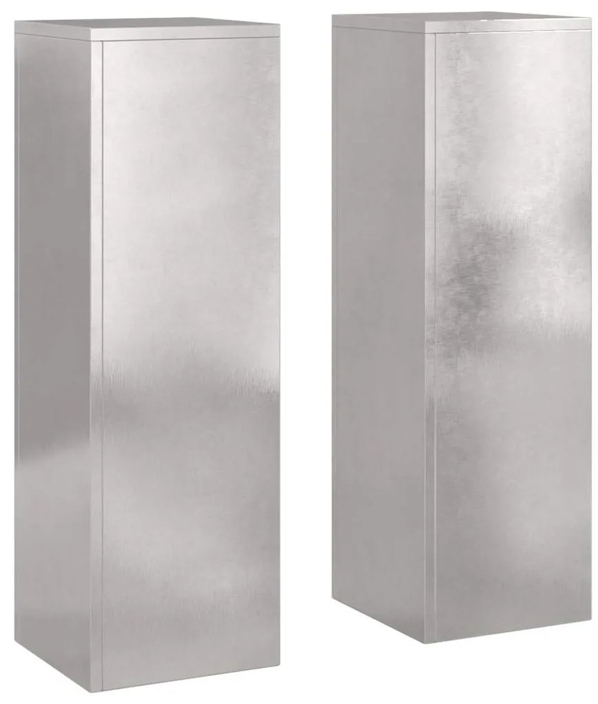 Suportes para Plantas de Exterior vidaXL Pilar 2 pcs 24x24x75 cm Aço I
