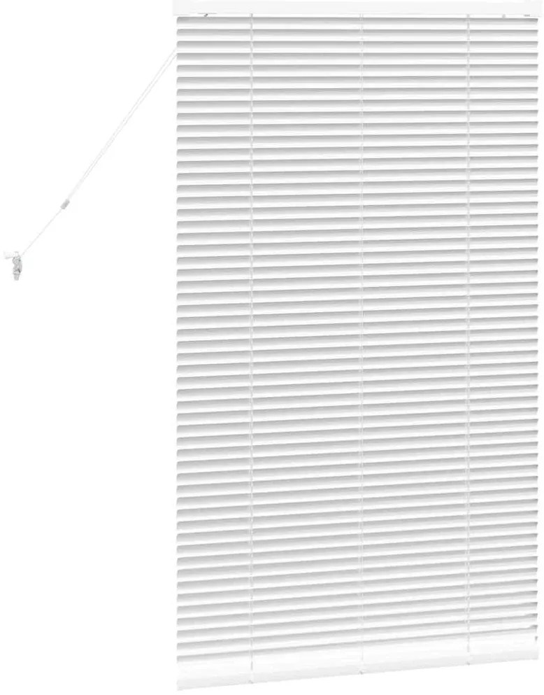 Persiana de Janela com cortinas Outros Manual Branco 80 x 130 cm Alumí