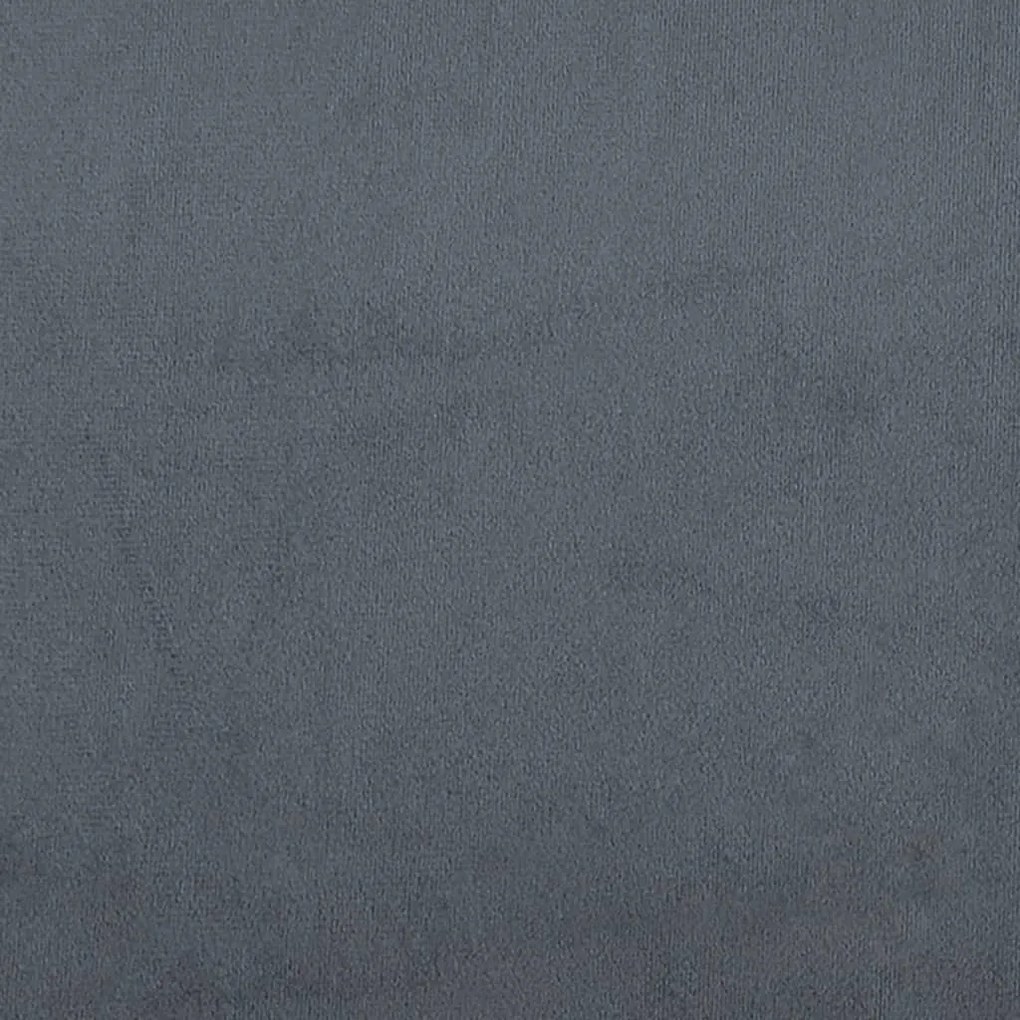 Sofá 2 lug. c/ almofadas decorativas 140 cm veludo cinza-escuro