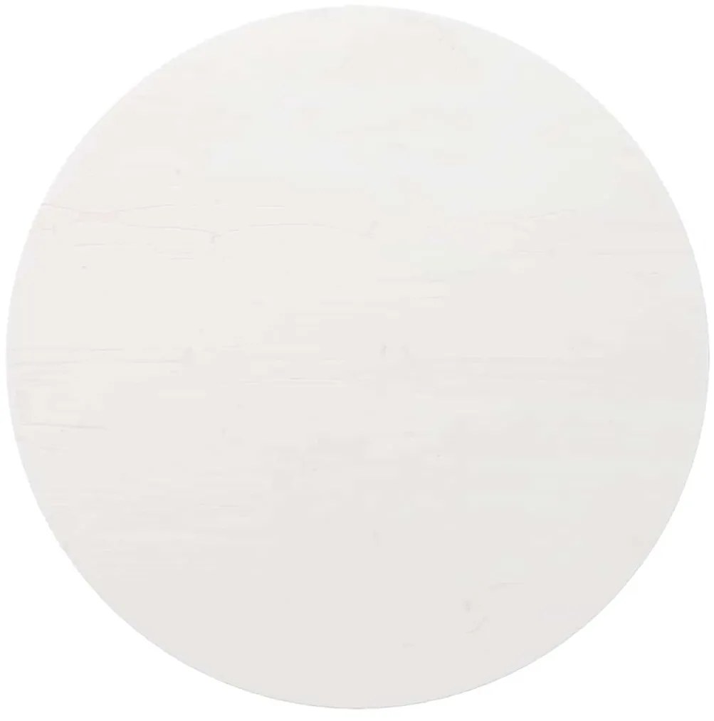 Tampo de mesa pinho maciço Ø80x2,5 cm branco