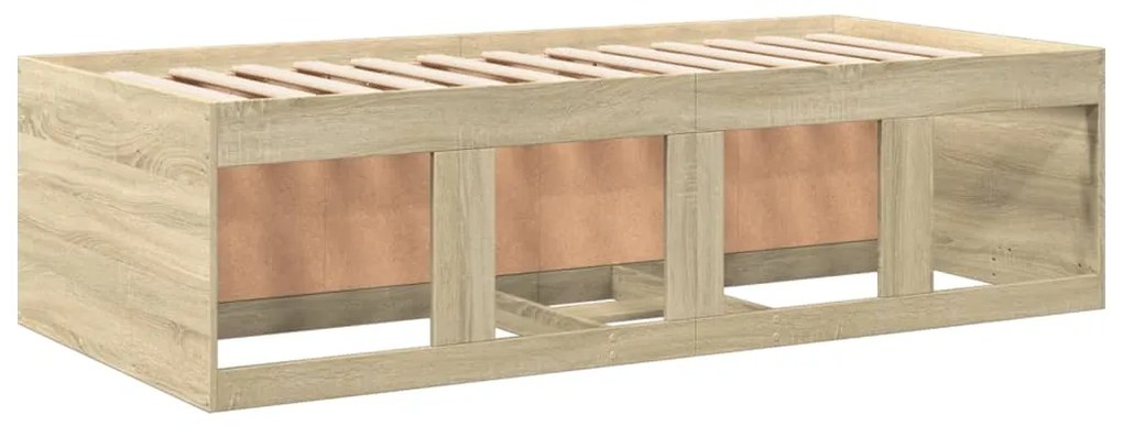 Sofá-cama com gavetas sem colchão 90x200 cm carvalho sonoma