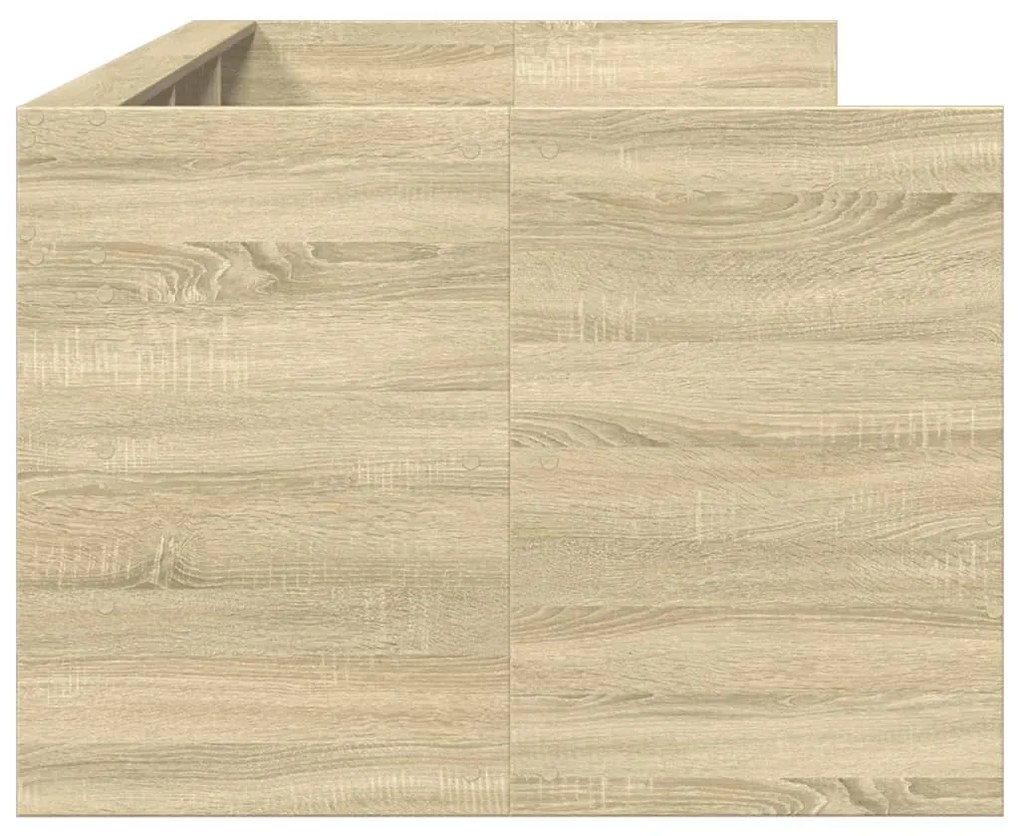 Sofá-cama com gavetas sem colchão 90x190 cm carvalho sonoma