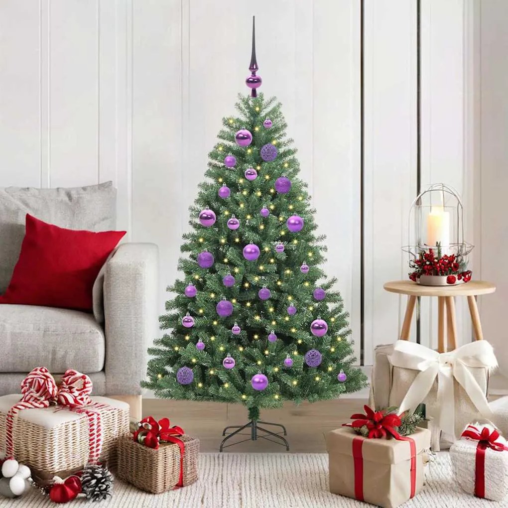 vidaXL Árvore de Natal Articulada Artificial Verde 120 cm PVC e Metal