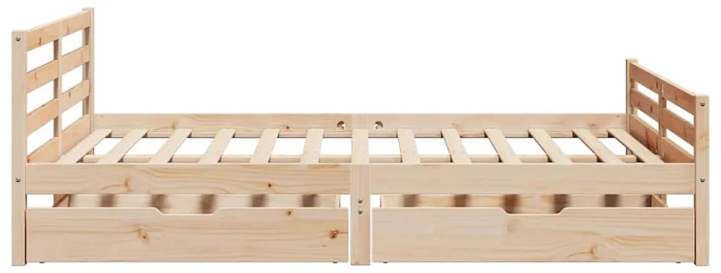 Cama sem colchão 140x190 cm madeira de pinho maciça