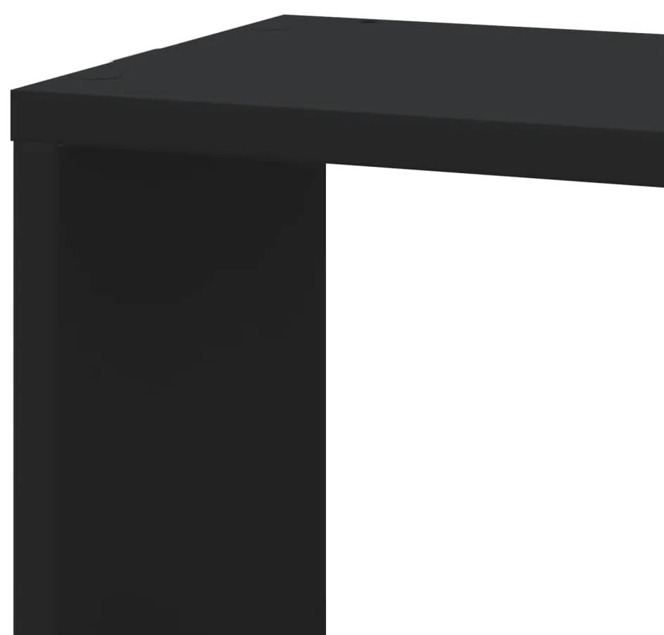 Estante de parede p/ canto 45x45x147 cm deriv. madeira preto