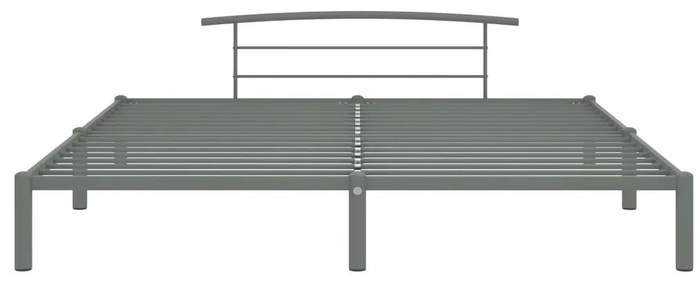 Estrutura de cama 200x200 cm metal cinzento