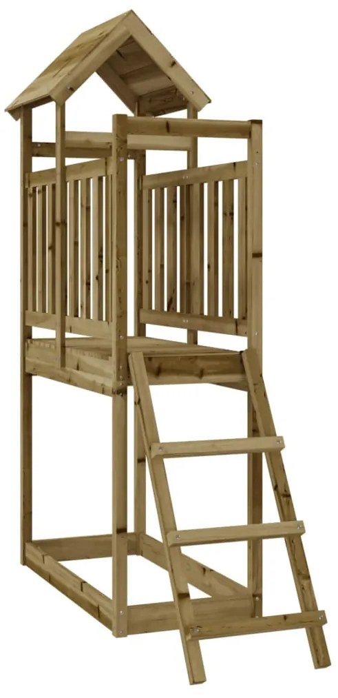 826537 vidaXL Torre de brincar com escada 53x110x214 cm pinho impregnado